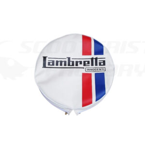 Funda rueda de repuesto Lambretta Innocenti blanca Two Lines