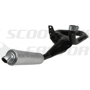 Escape Simonini negro/aluminio Vespa PX 125/150