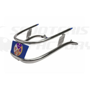 Defensa guardabarros doble Cuppini Vespa Primavera/Super cromada/azul