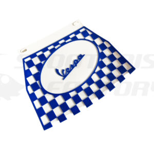 Faldilla “Vespa” cuadros azul/blanco