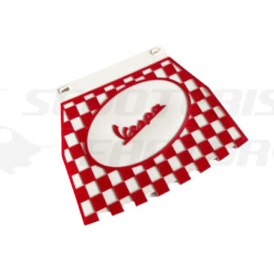 Faldilla “Vespa” cuadros rojo/blanco