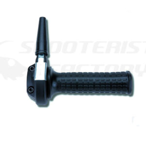 Puño rápido Domino negro Ø 22mm salida recta