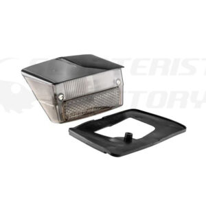 Piloto trasero vespa V50Special (sin luz de freno) cristal negro tapa negra